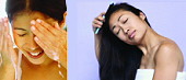 Rinsing Hair and Face Wash